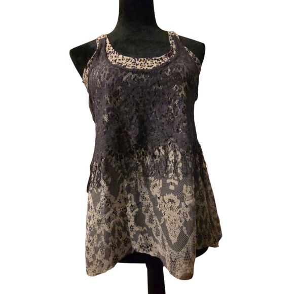 VTG Daytrip S Baby Doll Top Cheetah Animal Fairy Grunge Witchy 90's Y2K - Picture 1 of 10
